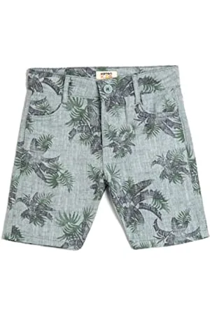 Koton Chino Shorts Floral Printed Pockets Cotton Pantaloncini, (03 V), 5-6 Anni Boys