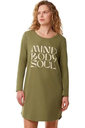 Triumph Donna Nightdresses NDK LSL X, Martini Olive, 46
