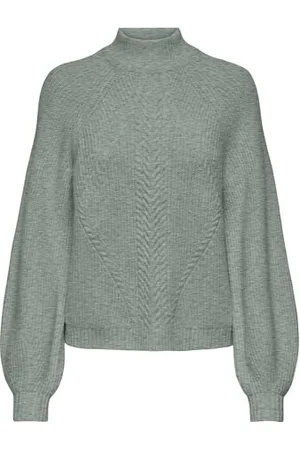 ONLY Onlkatia LS Detail Highneck CC Knt Maglione Lavorato a Maglia, , M Donna