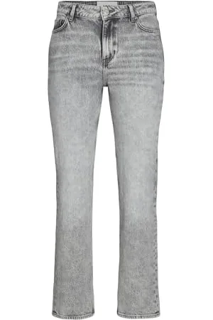 JJXX Jxnice SL-Straight Ank MW C8111 DNM SN Jeans, Grigio, 29W x 32L Donna