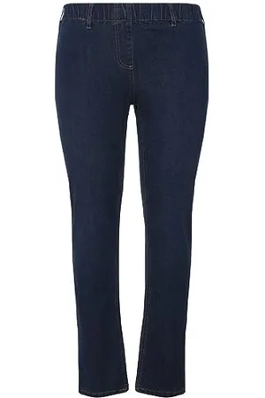 Ulla Popken Jeggings, Sienna Pantaloni, Blu Denim, 38W / 32L Donna
