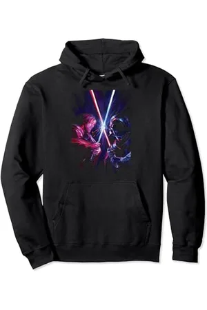 STAR WARS : Obi-Wan Kenobi VS Darth Vader Lightsaber Face Off Felpa con Cappuccio