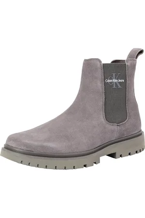 Calvin Klein Eva Boot Mid Chelsea Iconic Dr YM0YM01080, Stivali Uomo, Grigio (Triple Charcoal Grey), 40.5 EU