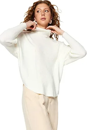 Trendyol Oversize Basic Standing Collar Knitwear Sweater Maglione, , S Donna