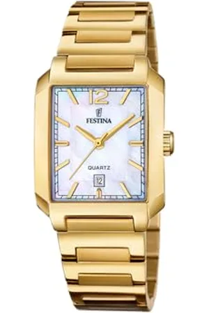 Festina Orologio Donna F20680/2 On The Square cassa di Acciaio inossidabile 316l Oro cinturino in Acciaio inossidabile 316l Oro