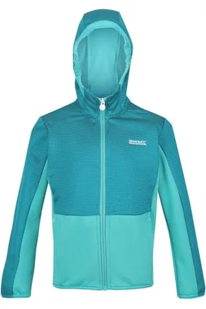 Regatta JnrHightonFZ Pile Elasticizzato per Bambini con Zip Intera con Cappuccio. Caratterizzato da Dettagli Riflettenti ed Extol Stretch. Adatto per Passeggiate ed Escursioni.