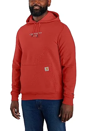 Carhartt Felpa Leggera con Logo Grafico Force, vestibilità Comoda, da Uomo, Rossa, XL
