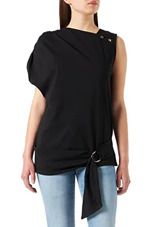 KENDALL + KYLIE KENDALL & KYLIE K&K W Asymetric Ring BLOUZE KKW3614001 Blouse, Black, S Women