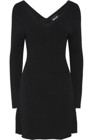 Pieces® Pcprista-Abito da Donna con Scollo a V, Taglia L, Colore: Lavorato a Magli, S