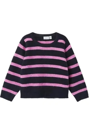 NAME IT NMFNASILLE LS Knit Box, Maglione Lavorato a Maglia Bambina,