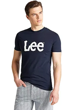 Lee Wobbly Logo Tee, T-shirt Uomo, (Navy Drop Ee), XXL
