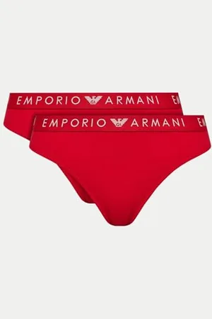 Emporio Armani Iconic Logoband 2-Pack Brasilian Half Slip, , XS Women