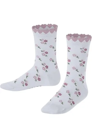 Falke Ditsy Flowers K So cotone fantasia 1 paio, Calzini Unisex - Bambini, , 23-26