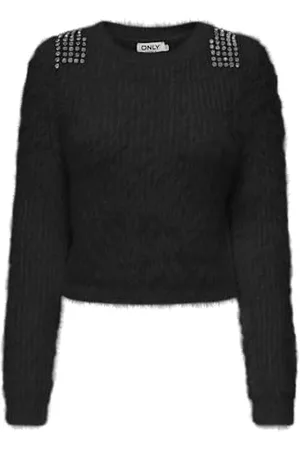ONLY Onlsuri LS Bling Crop O-Neck Prm Knt Maglione, , M Donna