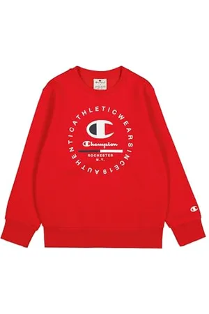 Champion Legacy Graphic Shop B (306838) -Ultra-Light Soft Compact Powerblend Fleece Crewneck Felpa, (CRD), 3-4 Anni Bambino