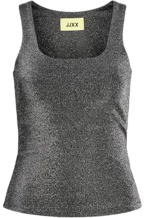 JJXX Jxsaga STR SL Reversible Glitter Top Jrs Canotta, , M Donna
