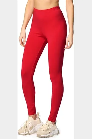 Merry Style Lunghi Leggings Fuseaux Sportivi da Donna Pratico Modello a Vita Alta in Cotone Naturale MS10-198 ( , XS)