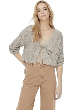 ONLY Onlbeach Life 7/8 O-n Cardigan Knt Noos Maglione, Pumice Stone, XL Donna