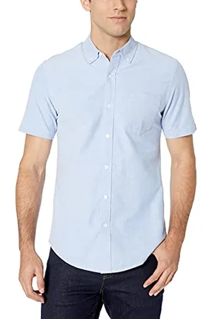 Amazon Camicia Oxford con Tasca a Maniche Corte Slim Uomo, , M