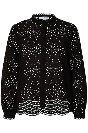 SELECTED Slftatiana-Maglietta a Maniche Corte Noos, L/S Camicia Lunghe, , 52 Donna
