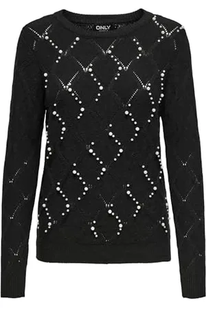 ONLY Onlliana Life LS Pearl O-Neck CC Knt Maglione Lavorato a Maglia, , M Donna