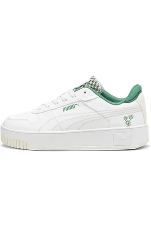 PUMA Carina Street Blossom, Sneaker Donna, White-SUGARED Almond-Archive Green, 36 EU