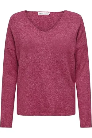 ONLY Onlrica Life L/S-Felpa con Scollo a V Maglione, , S Donna