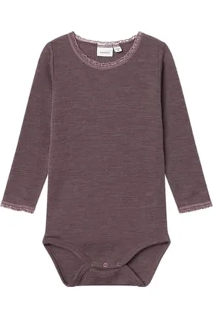 NAME IT Nmfwang Wool Needle LS Body Solid Noos Maniche Lunghe, Colore: Rosa, 86 Bambine e Ragazze
