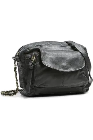 Pieces® Pcnaina Leather Cross Over - Borse a tracolla Donna, (Black), 5,5x14x20 cm (B x H T)