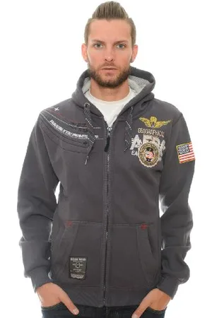 Geographical Norway Felpa Uomo FAERO felpa con cappuccio con zip intera M