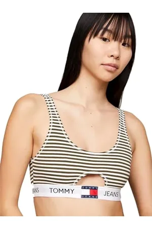 Tommy Hilfiger Bralette Donna Cut-out, Multicolore (Tj Skinny Stripe), L
