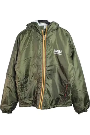 Nasa Giacca Impermeabile Foderare Sherpa Uomo Doppio, Cachi, S