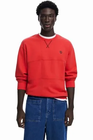 Desigual Man Knit Sweat-Felpa a Maniche Lunghe Maglia di Tuta, Colore: , M Uomo