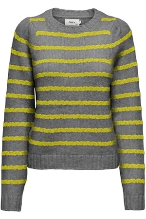 ONLY Onlsiloma Life Stripe LS O-Neck Knt Maglione, , XS Donna