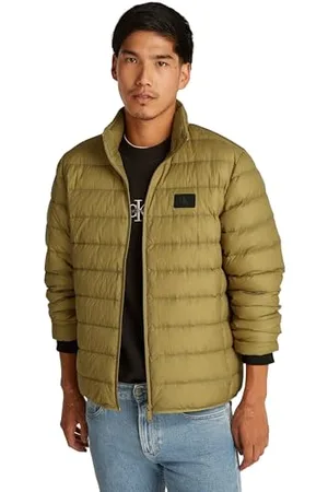 Calvin Klein Uomo Piumino Down Jacket Leggero, Verde , XL