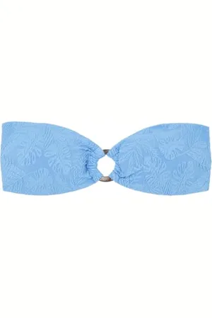 Women secret Blue Bandeau Bikini Top with Ring Reggiseno, , 100B Donna