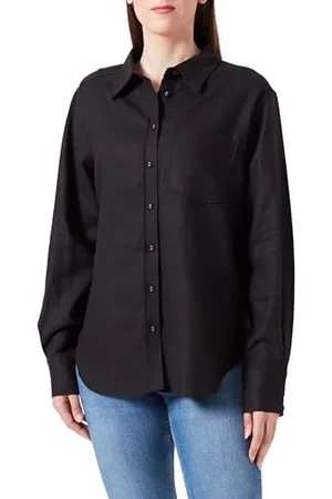 Y.A.S Y.A.S flaxy LS Linen-Maglietta Noos Camicia a Maniche Lunghe, , M Donna