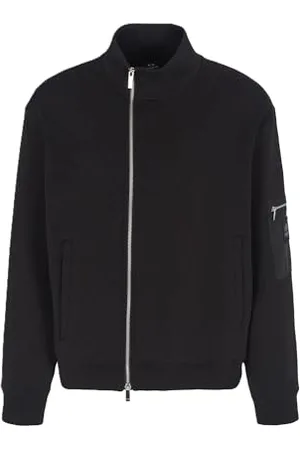 Armani Exchange Black Edition, Tasca sulla Manica, Toppa con Logo in Silicone Maglia di Tuta, , XL Uomo
