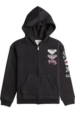 Roxy Surf Feeling-Cerniera Spazzolata Maglia di Tuta, (Phantom), 6 Anni Bambina