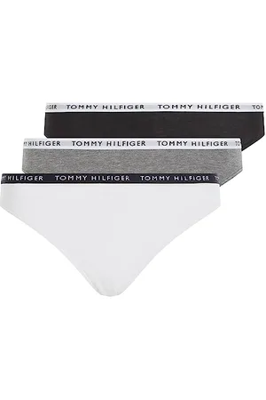 Tommy Hilfiger Slip Donna Confezione da 3 Intimo, Multicolore (Medium Grey Heather/White/Black), M