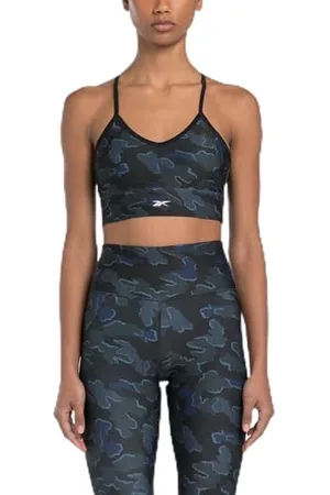 Reebok ID Train Energy Camo Reggiseno Sportivo, Black, XXS Donna