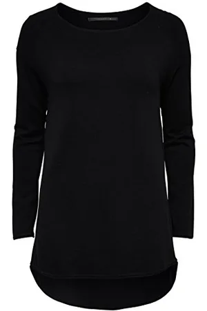 ONLY Mila Lacy L/S Long Pullover Knt T-Shirt Donna, (Black), 42
