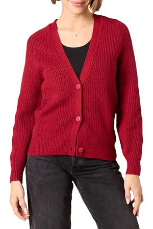 Amazon Cardigan Blouson a Coste Morbido al Tatto Donna, , M