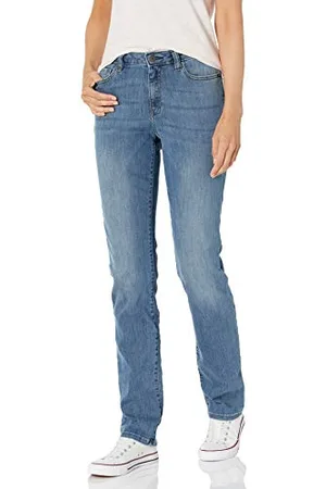 Amazon Jeans Aderenti Dritti a Vita Media Donna, , 54