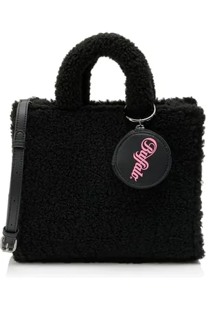 Buffalo Big Boxy Coll. Pelliccia Nera, Shopper Donna