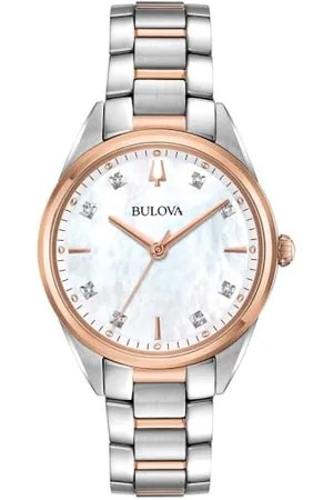 BULOVA Orologio Analogico Quarzo Donna con Cinturino in Acciaio Inox 98P183