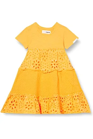 Desigual Vest_Raquel Abito Casual, Giallo, 3-4 Anni Bambina