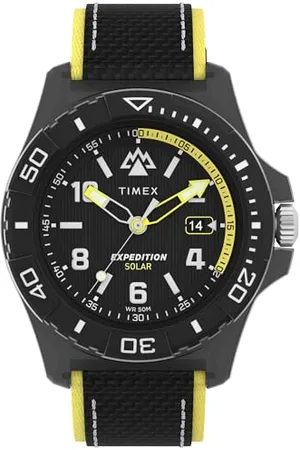 Timex Orologio da uomo Expedition North da 46 mm, cinturino ecologico in due pezzi a sgancio rapido quadrante , cassa nera TW2V66200