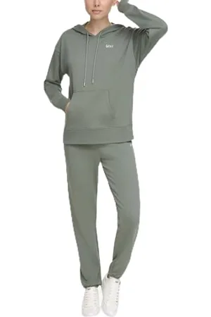 DKNY Felpa con Cappuccio con Logo, , S Donna