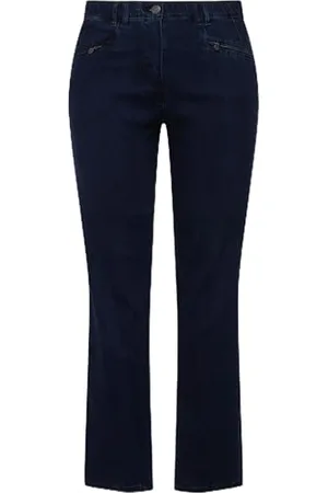 Ulla Popken Jeans Mony, Denim Blu Scuro, 45W / 32L Donna